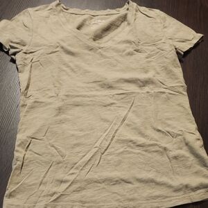 Old Navy Women's Tan V-Neck Tee